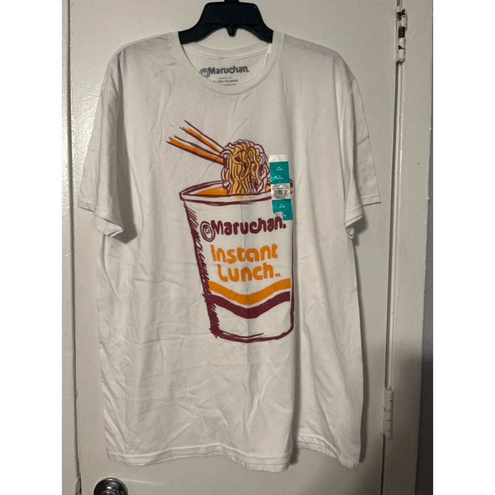 Maruchan Instant Lunch Ramen Cup Graphic T-Shirt Mens XL White Mad Engine NEW